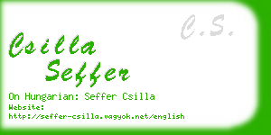 csilla seffer business card